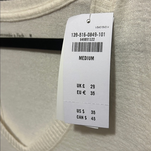 Abercrombie & Fitch Cream Long Sleeve Top* - Picture 8 of 8
